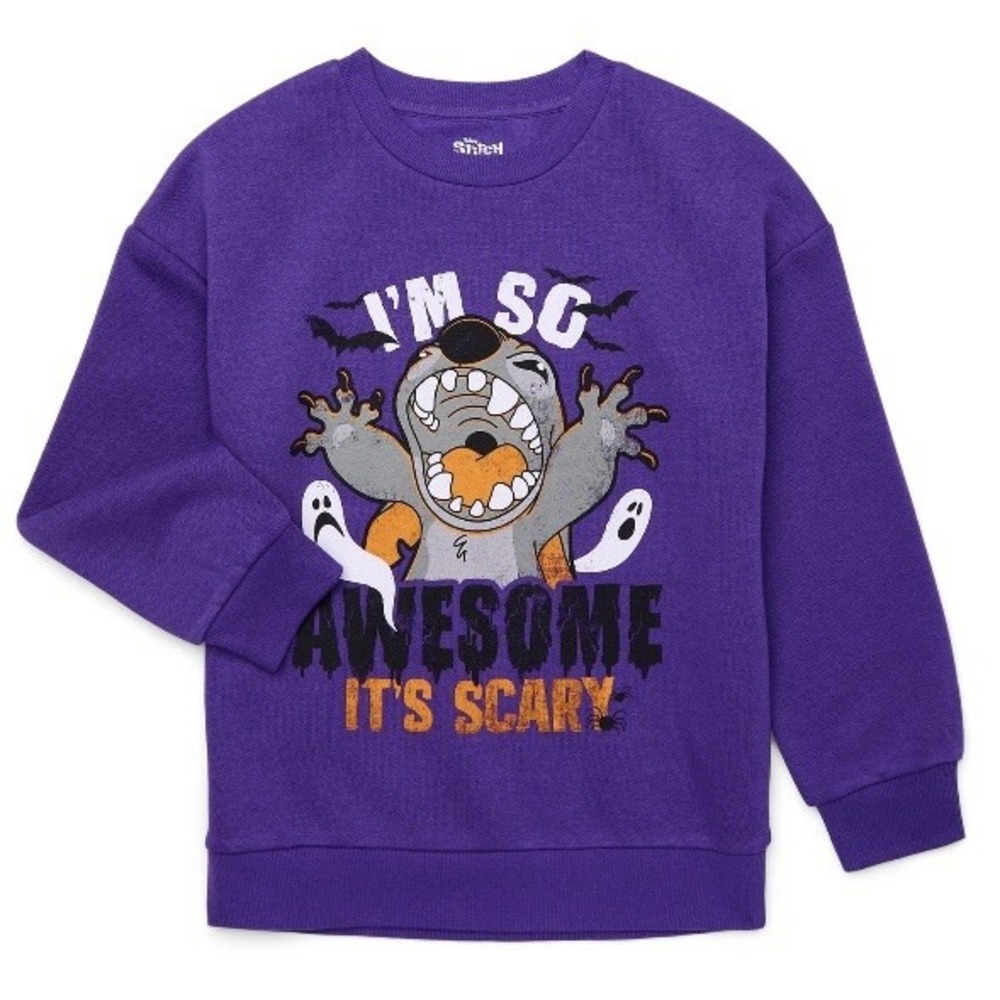 Disney Lilo and Stitch Boys Halloween Graphic Sweatshirt Small 6-7 New with Tags